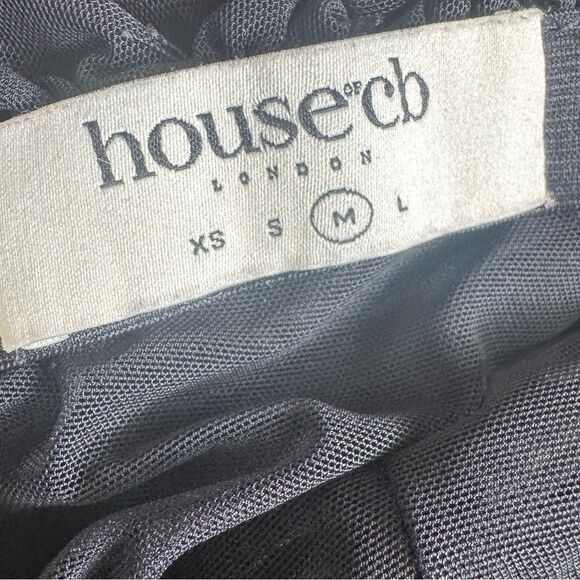 HOUSE OF CB Tatyana mini dress in black ruffle - Picture 14 of 15